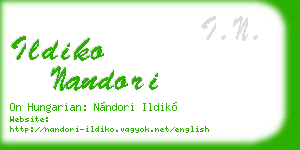 ildiko nandori business card